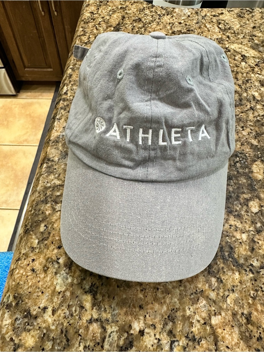 Athleta Gray Logo Baseball Cap